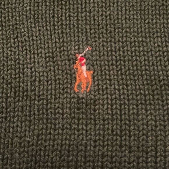 Polo Ralph Lauren Vintage Y2K Green Knit Sweater Youth Small S(8/10) Logo - Picture 4 of 9